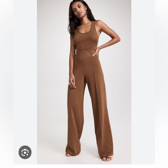 Victor Glemaud Shopbop Brown High-Rise Wide Leg Sweater Trousers Pants Large - Picture 1 of 13